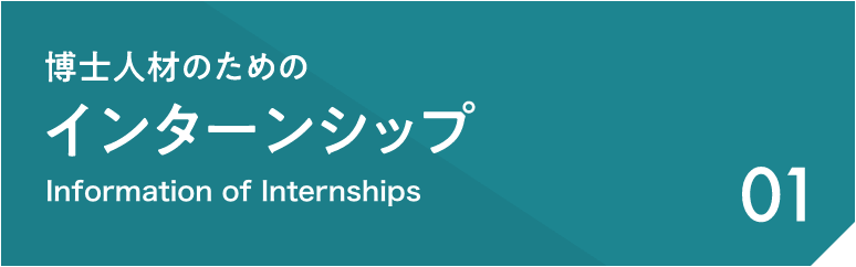 01 博士人材のためのインターンシップ